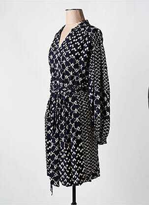 Robe courte col v bleu STELLA FOREST femme