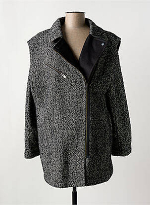 Manteau court noir IKKS femme