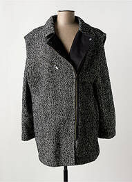 Manteau court noir IKKS femme
