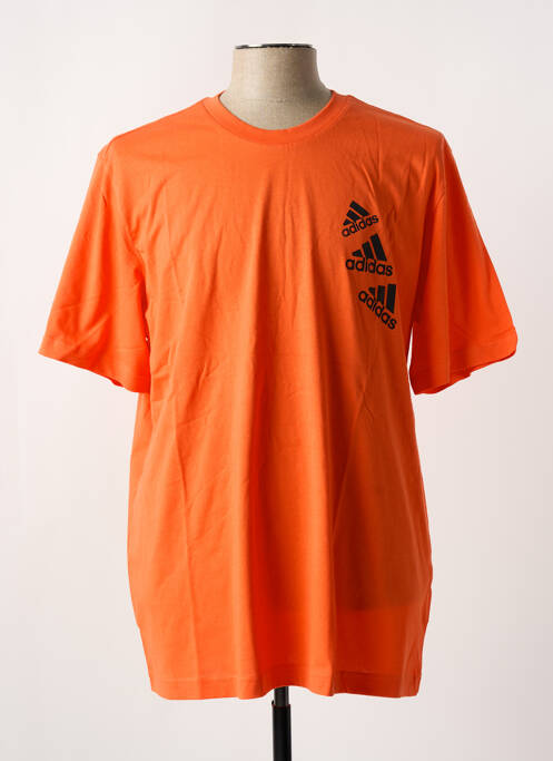 T-shirt orange ADIDAS pour homme
