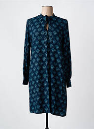 Robe courte col v bleu LA FEE MARABOUTEE femme
