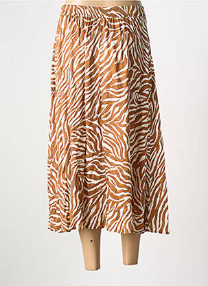 Jupe mi-longue marron STELLA FOREST femme