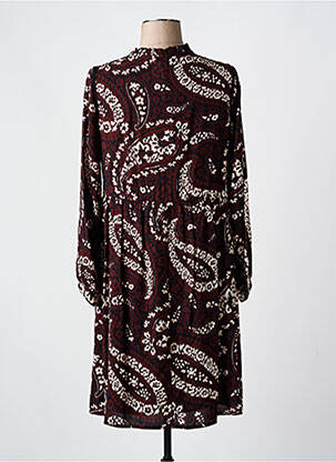 Robe courte col v rouge LA FEE MARABOUTEE femme