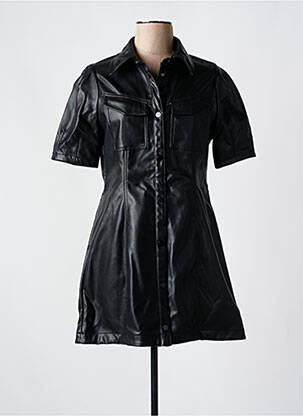 Robe courte col rond noir NOISY MAY femme