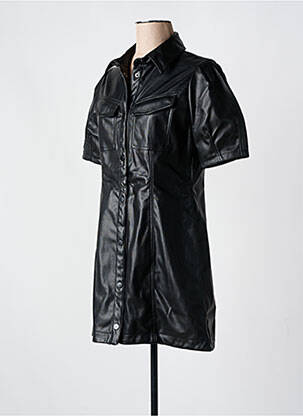 Robe courte col rond noir NOISY MAY femme