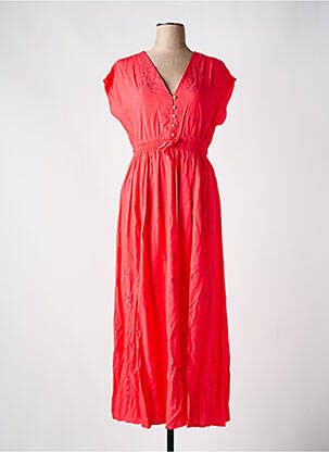 Robe longue col v rouge Y.A.S femme