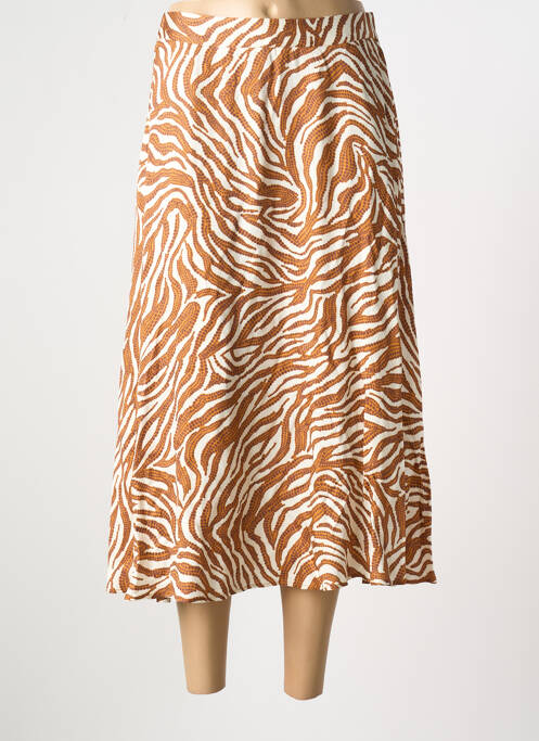 Jupe mi-longue marron STELLA FOREST pour femme