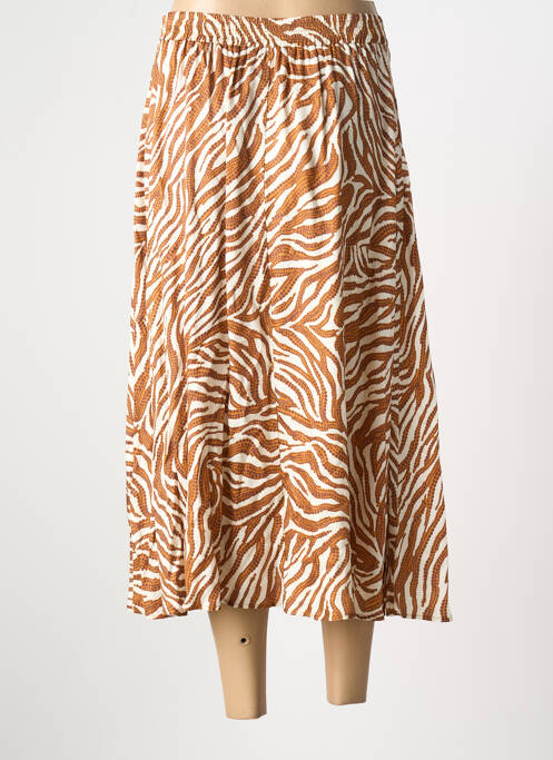 Jupe mi-longue marron STELLA FOREST pour femme