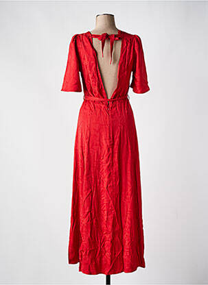Robe longue col v rouge VILA femme