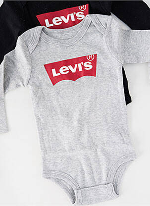 Body lingerie col rond gris LEVI'S fille