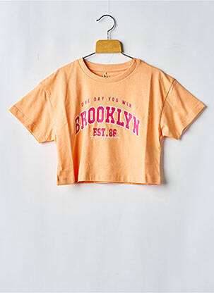 T-shirt col rond orange NAME IT fille