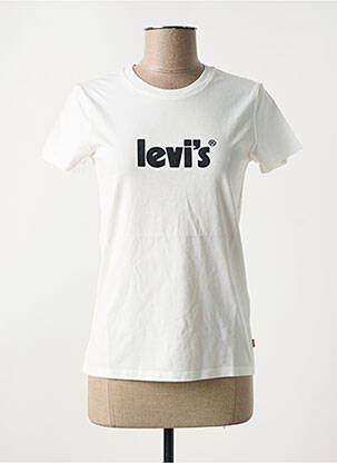 T-shirt col rond blanc LEVI'S femme