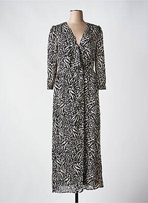 Robe longue col v noir SEE U SOON femme