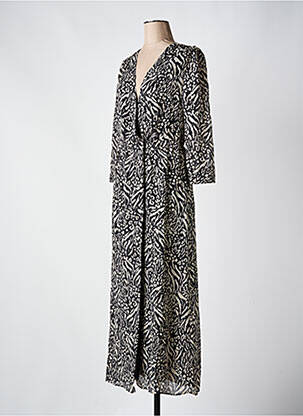 Robe longue col v noir SEE U SOON femme