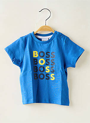 T-shirt col rond bleu HUGO BOSS garçon