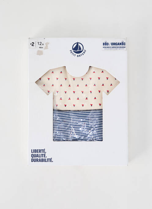 T-shirt blanc PETIT BATEAU pour fille