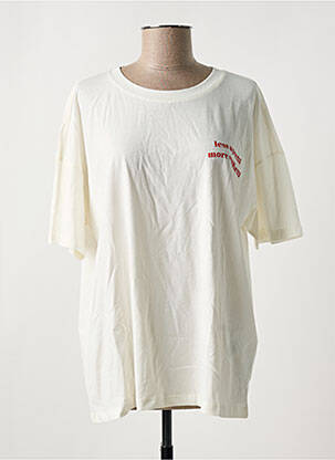 T-shirt col rond blanc NOISY MAY femme