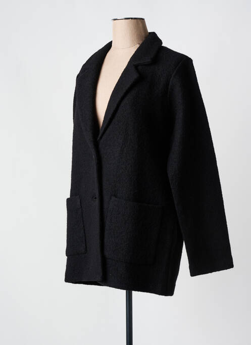 Manteau court noir SELECTED pour femme