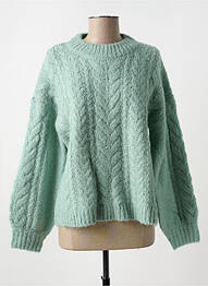 Pull col rond vert GRACE & MILA femme