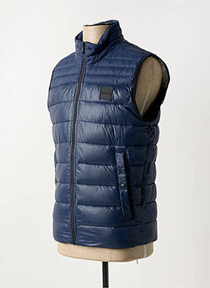 Doudoune col col montant bleu HUGO BOSS homme