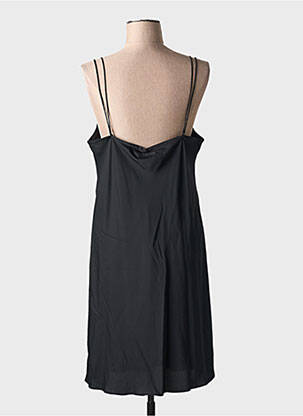 Robe mi-longue col v noir CALVIN KLEIN femme