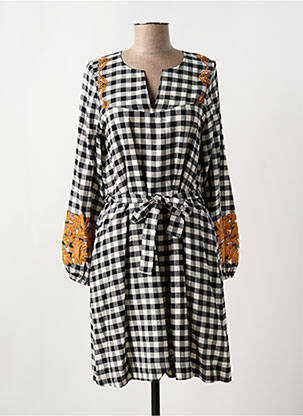 Robe courte col v noir STELLA FOREST femme