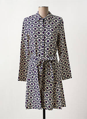 Robe courte col v bleu STELLA FOREST femme