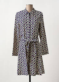 Robe courte col v bleu STELLA FOREST femme