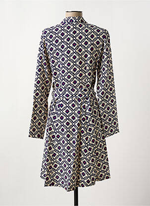 Robe courte col v bleu STELLA FOREST femme