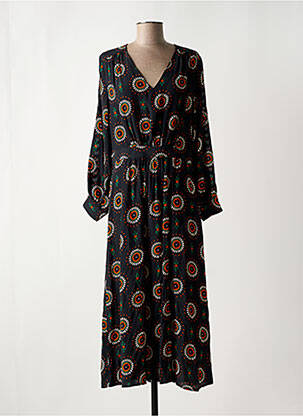 Robe longue col v noir LA PETITE FRANCAISE femme