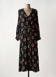 Robe longue col v noir LA PETITE FRANCAISE femme
