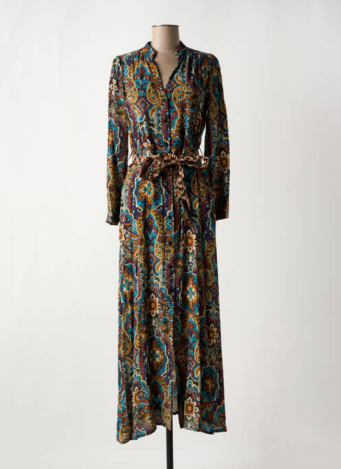 Robe longue bleu LA FEE MARABOUTEE pour femme