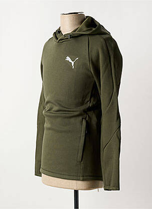 Sweat-shirt à capuche col rond vert PUMA homme