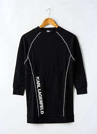 Robe courte col rond noir KARL LAGERFELD fille
