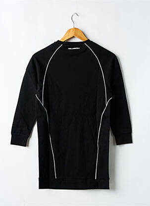 Robe courte col rond noir KARL LAGERFELD fille
