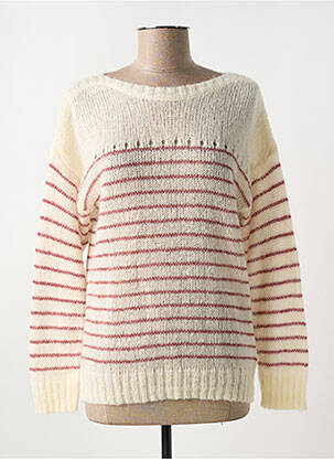 Pull col rond blanc EKYOG femme