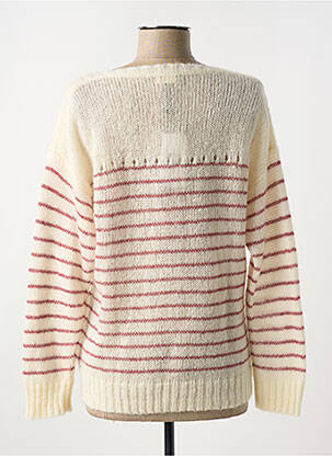 Pull col rond blanc EKYOG femme