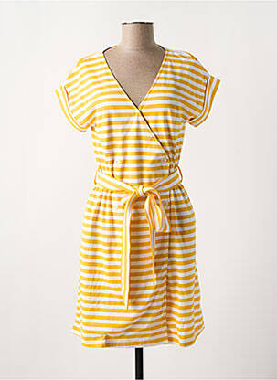 Robe mi-longue col v jaune ARMOR LUX femme