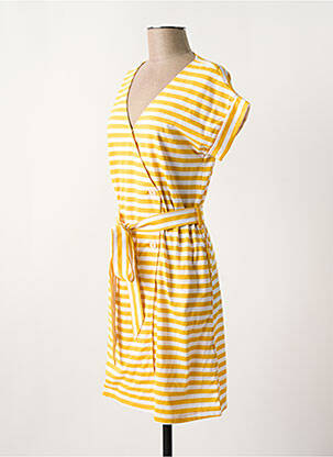 Robe mi-longue col v jaune ARMOR LUX femme