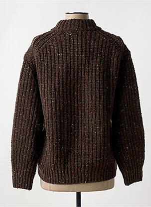 Pull col rond marron NUDIE JEANS CO femme