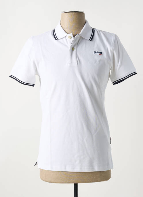 Polo blanc SCHOTT pour homme