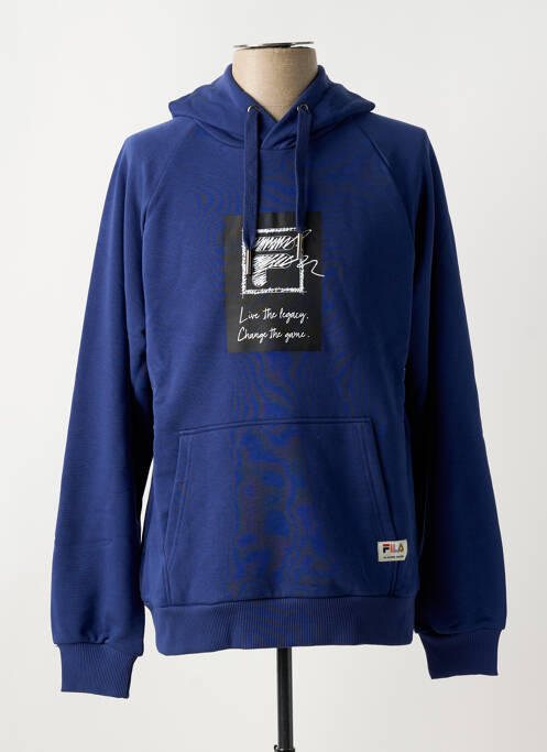 Sweat-shirt à capuche bleu FILA pour homme