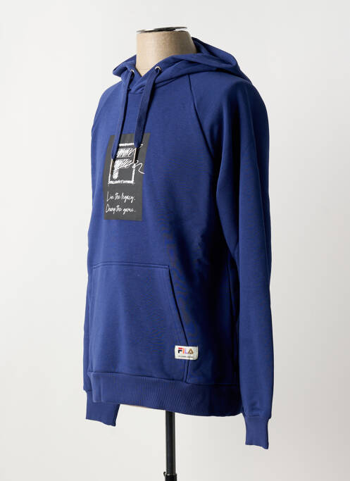 Sweat-shirt à capuche bleu FILA pour homme