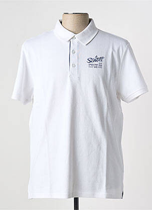 Polo blanc SCHOTT homme
