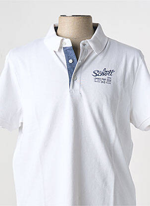 Polo blanc SCHOTT homme