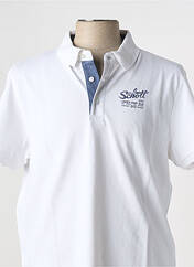 Polo blanc SCHOTT pour homme seconde vue