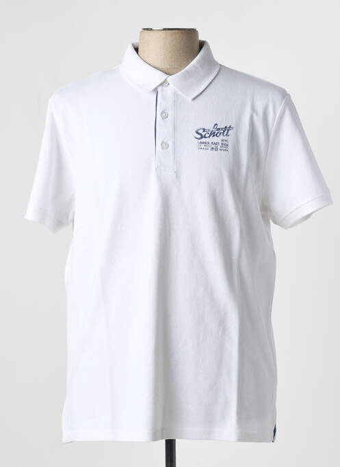 Polo blanc SCHOTT pour homme