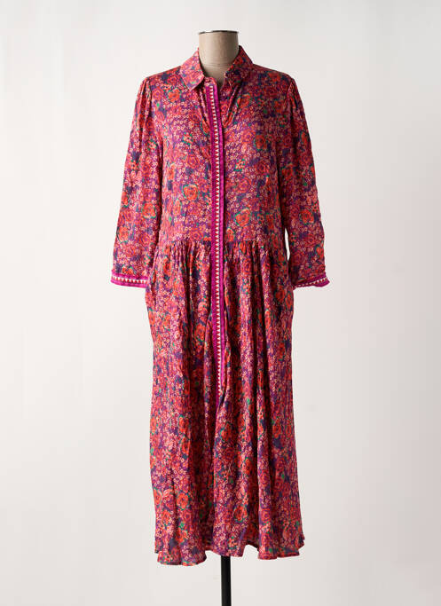 Robe mi-longue violet WILD pour femme