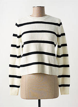 Pull blanc PIECES pour femme