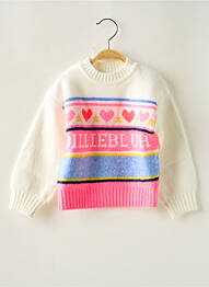 Pull col rond beige BILLIEBLUSH fille